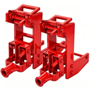 2 Pack Heavy-Duty Wall Framing Jacks, Portable Cast Iron Construction Jack for Walls, Beams, Floors & Decks, Works with 11/2"31/2" Fir Poles & 1" OD Steel Pipe,Red