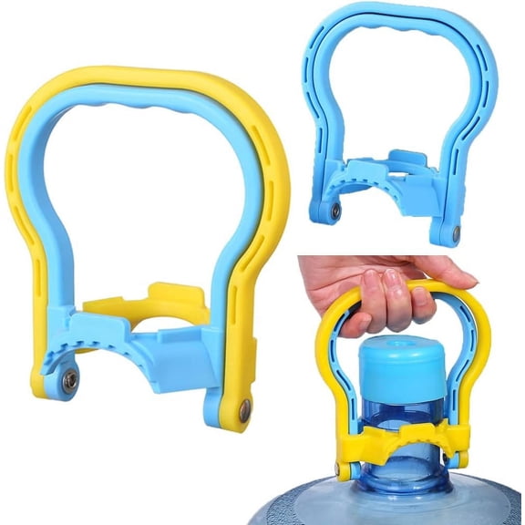 NOBRAND Plastic Heavy Duty Water Bottle Lifter, Wide Comfort Grip Handle, Stable Anti-Drop Ring Mouth Design, 5 Gallon, 2 Count
