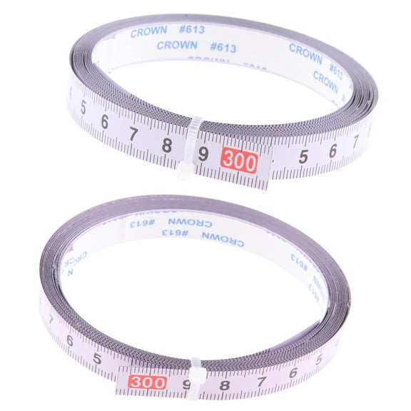 2 Pack Heavy Duty and Cut Miter Saw Track Tape Self Backing Metric Steel Ruler Woodworking Tools