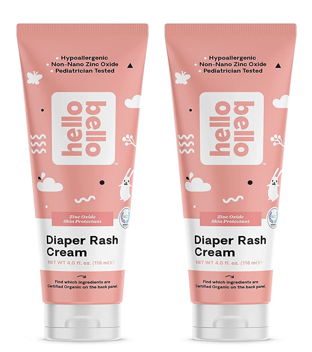 (2 Pack) Hello Bello Diaper Rash Cream, Vegan CrueltyFree NonNano