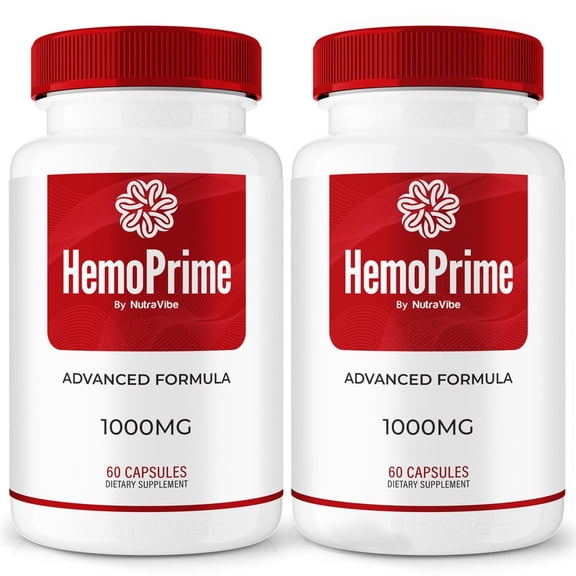 (2 Pack) HemoPrime  Original Formula with a Clean Blend to Support Healthy Circulation, Natural Energy & Balanced Levels | Just 2 Easy-to-Swallow Pills Daily (120 Capsules)