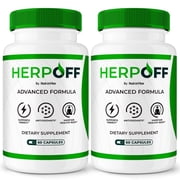 2 Pack HerpOff Capsules   Daily Immune Defense Supplement for Wellness, Vitality, and Year-Round Function Support   Health Formula 120 Capsules