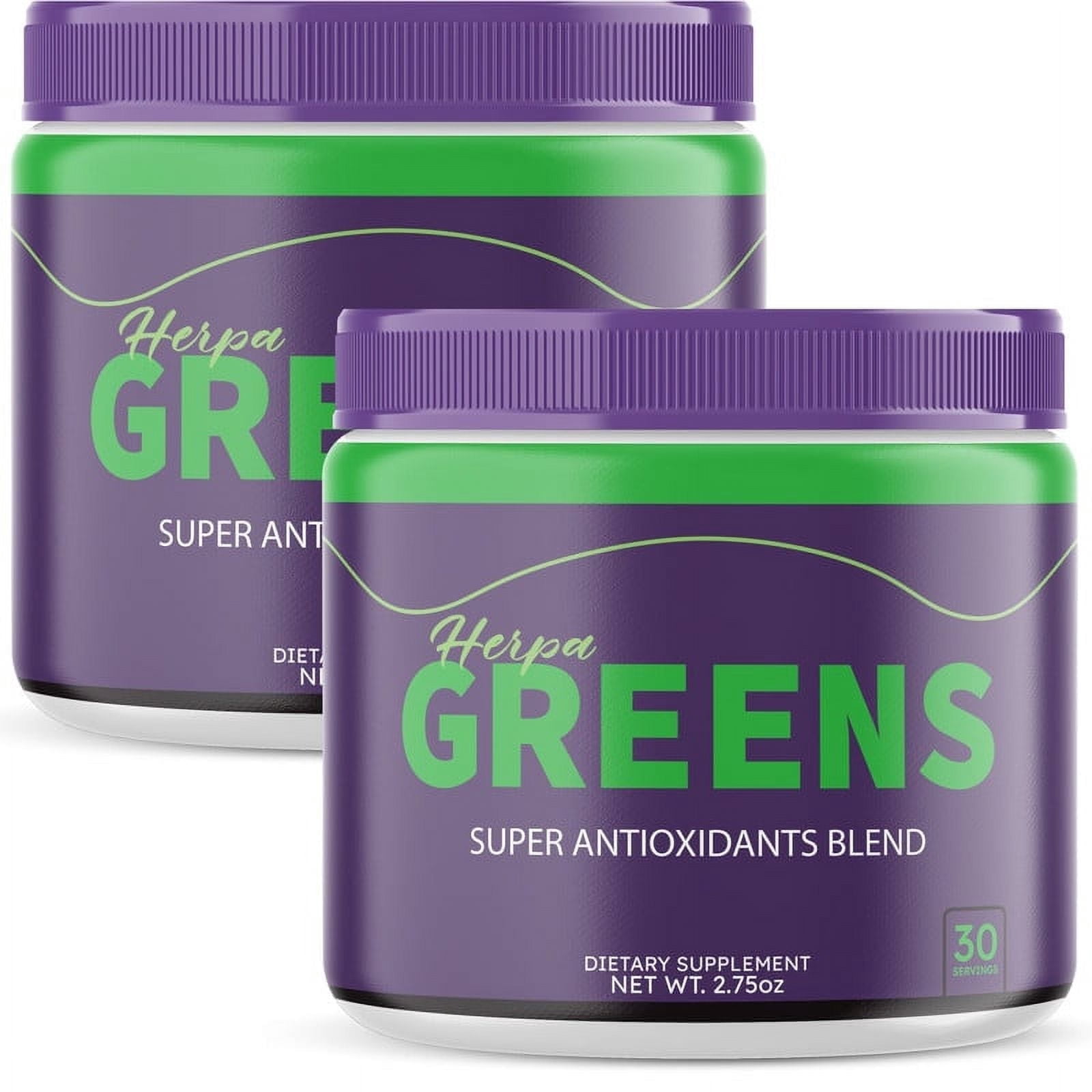 (2 Pack) Herpa Greens, Official Natural Weight Loss Supplement, Daily Nutritional Powder for Digestive Wellness and Weight Management, HerpaGreens Reviews (60 Servings)