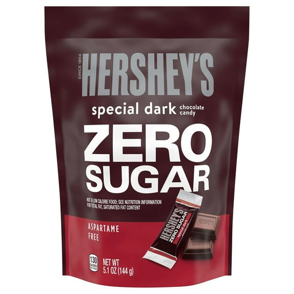 2 Pack - Hershey's Special Dark Zero Sugar Chocolate Candy Bag - 5.1 oz Packaging may vary