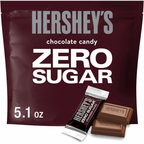 Hersheys Zero Sugar Chocolate Candy Bag, 5.1 Oz - Pack of 2