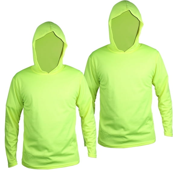 TZ Promise 2 Pack-Men UPF 50+ Sun Protection Breathable Long Sleeve T-Shirts Workout with Hood
