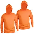 thumbnail image 1 of 2 Pack-Hi Vis Orange Work Safety Hoodie High Visibility Long Sleeve T-Shirt Size:5X-Large, 1 of 2
