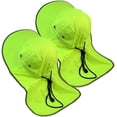 thumbnail image 1 of 2 Pack Hi-Vis Reflective Work Safety Boonie Snap Hat High Visibility Cap Green Neck Flap, 1 of 5