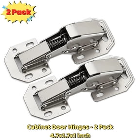 2 Pack Hidden Hinges Soft Close Surface Mount Kitchen Cabinet Hinges, No Pre-drilled for Kitchen Cupboard