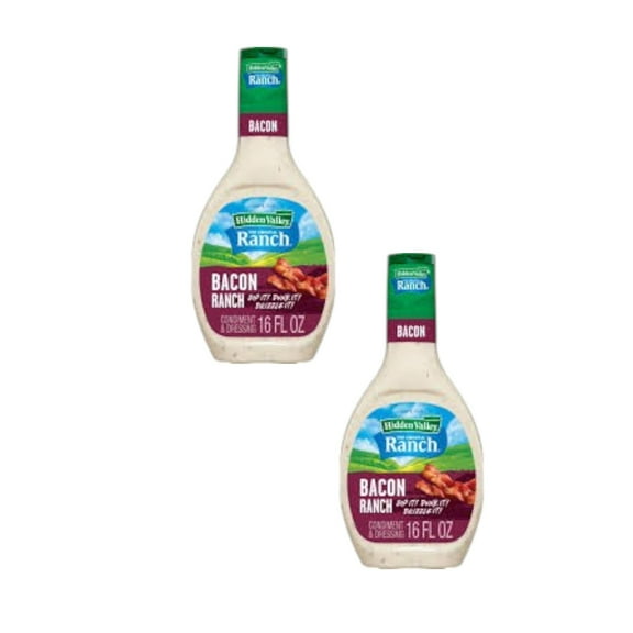 ( 2 Pack ) Hidden Valley The Original Ranch Bacon Topping & Dressing 16 Fl Oz