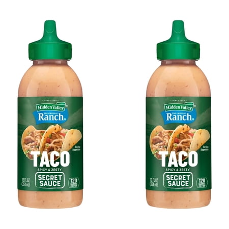 ( 2 Pack ) Hidden Valley The Original Ranch Hot & Zesty Spicy Secret Sauce 12 Fl Oz (Taco)