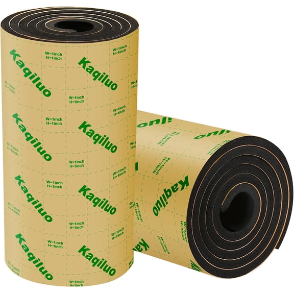 2 Pack High Density Self-Adhesive Sound Insulation Acoustic Closed Cell Foam, 11.6 sqft x 0.4in Thick, 50+kg/m³ Sound Proof Padding,Fire,Water Resistant Acoustic Treatment Foam