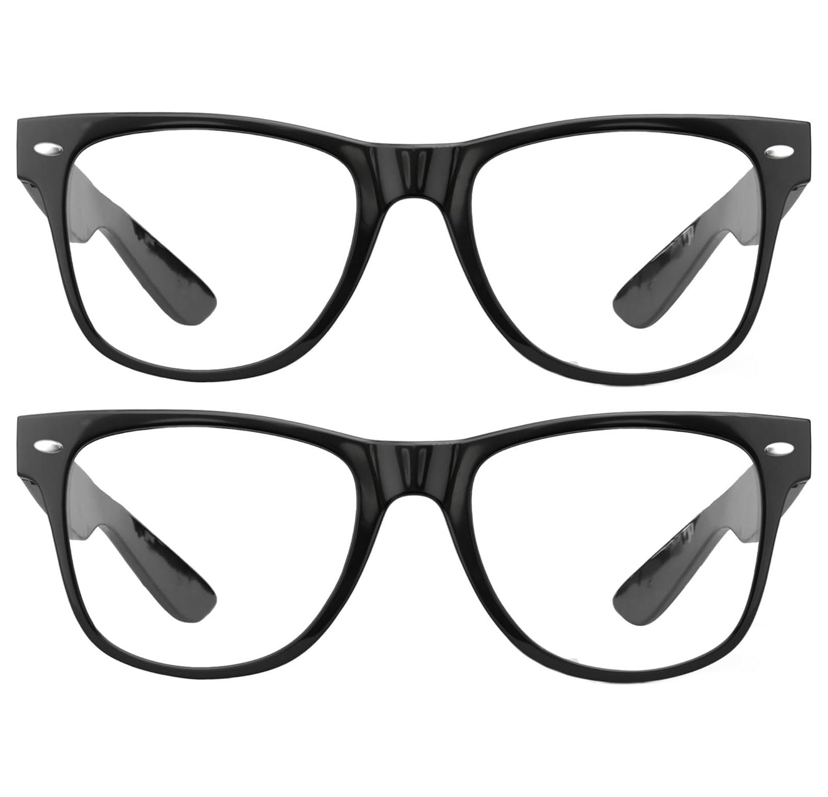 2 Pack High Magnification Reading Glasses Strong Power Readers -1.00-6.00 2 Pack Black 3.25 x