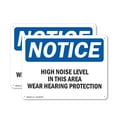 thumbnail image 1 of (2 Pack) High Noise Level In This Area Wear Hearing OSHA Notice Sign 14 Inch X 10 Inch Indoor / Outdoor Rust-Free Aluminum Metal Signs for Workplace, Workshop, and Construction Site,, 1 of 8