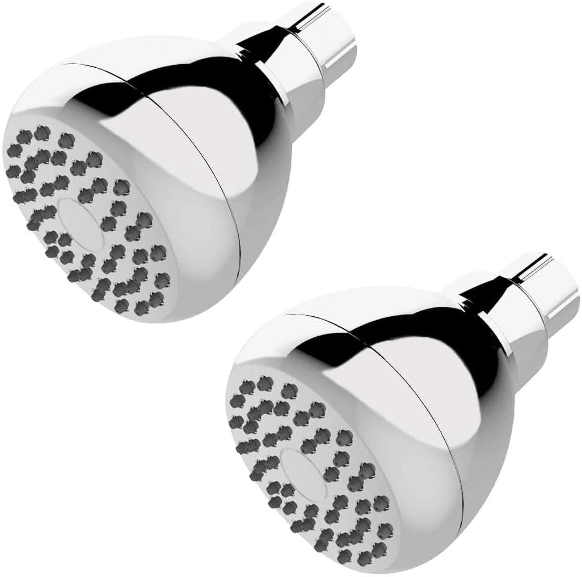 2 Pack High Pressure Shower Head - 3 Anti-clog Anti-leak Fixed Chrome Showerhead, findTop Adjustable Metal Swivel Ball Joint with Filter Bathroom Shower head For Low Flow Showers