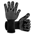 thumbnail image 1 of 2-Pack High Temperature Resistant Silicone BBQ Gloves, 500-800°F Heat Proof Industrial Oven Mitts for Grilling, Welding & Microwave(D), 1 of 4