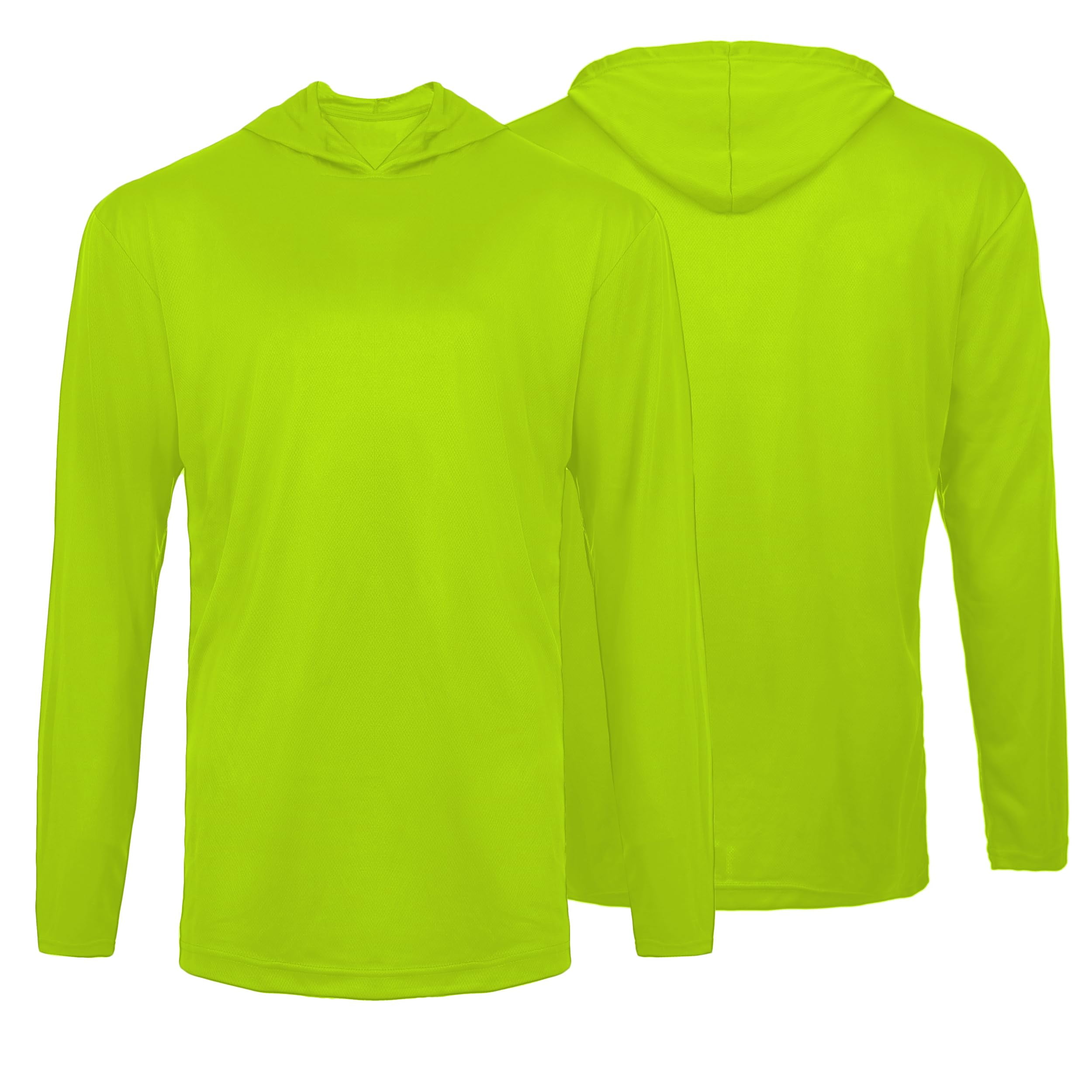 2 PackHigh Visibility Long Sleeve TShirt Hi Vis Green Work Safety