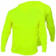 2 Pack-High Visibility Long Sleeve T-Shirt Hi Vis Green Work Safety Shirts Size: X-Large