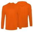 thumbnail image 1 of 2 Pack-High Visibility Long Sleeve T-Shirt Hi Vis Orange Work Safety Hoodie Size: Large, 1 of 4