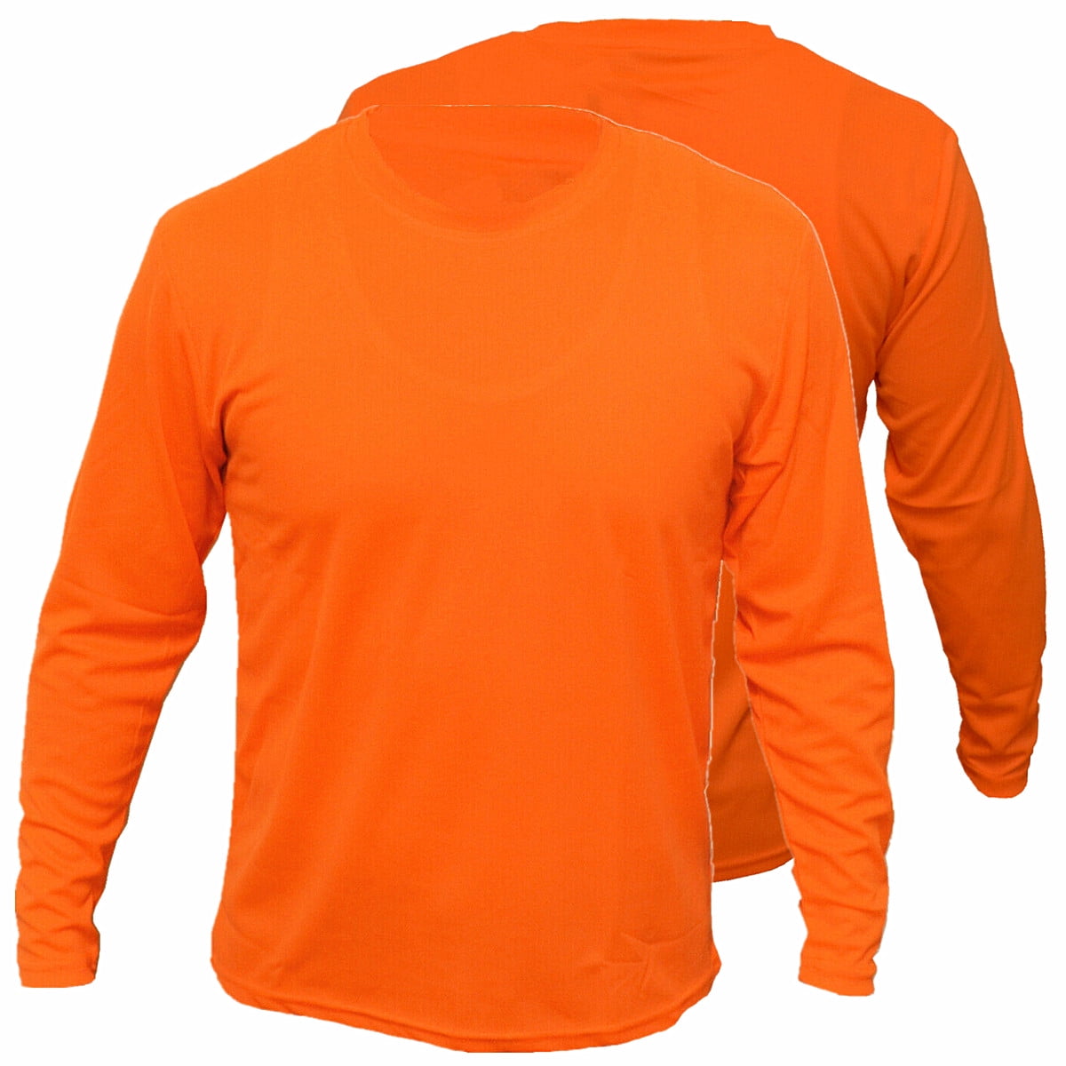 youth orange long sleeve compression shirt