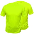 thumbnail image 1 of 2 Pack-High Visibility Short Sleeve T-Shirt Hi Vis Green Work Safety Shirts Size: Small, 1 of 5