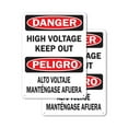 thumbnail image 1 of (2 Pack) High Voltage Keep Out (Bilingual) OSHA Danger Sign 12 Inch X 18 Inch Indoor / Outdoor Rust-Free Aluminum Metal Signs for Workplace, Workshop, and Construction Site, Made in the, 1 of 8