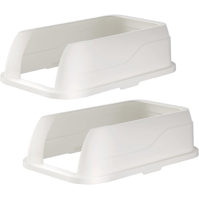2 Pack High Wall Lids for Large Stainless Steel Cat Litter Pan Trays