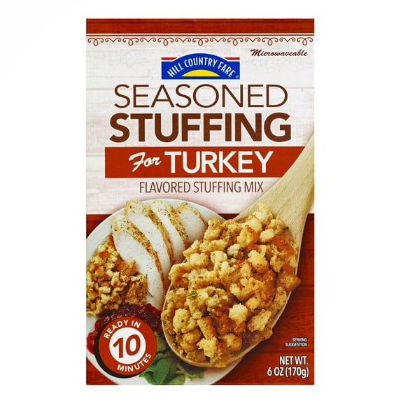 2 Pack - Hill Country Fare Seasoned Turkey Stuffing Mix - 6 oz Packaging may vary