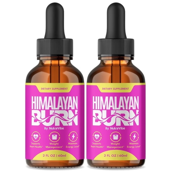 (2 Pack) Himalayan Burn Drops - Official Himalayan Burner to Support Active Lifestyle and Fitness, Keto Liquid For Lasting Energy & Health, All-Natural Formula, Reviews (60 Servings)