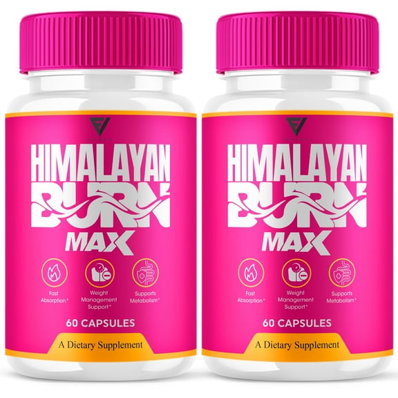 (2 Pack) Himalayan Burn Max Capsules, HimalayanBurn Supplement (120 Capsules)