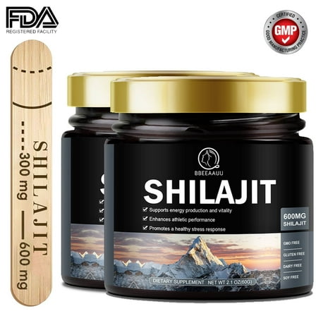 (2 Pack)Himalayan Shilajit Resin, Organic Shilajit Supplement, Supports Muscle,Energy,Immune, 2.1 oz