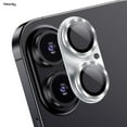 thumbnail image 1 of [2 Pack] Hionly Compatible with iPhone 17 Camera Lens Protector - [Not Easy to Break][Strong Adsorption][Case-Friendly] Metal Tempered Glass Rear Camera Screen Cover - White, 1 of 7