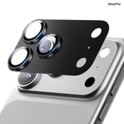 [2 Pack] Hionly Compatible with iPhone 17 Pro Max Camera Lens Protector - [Not Easy to Break][Strong Adsorption][Case-Friendly] Metal Tempered Glass Rear Camera Screen Cover - Black