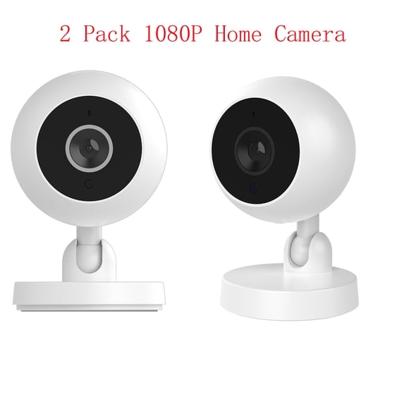 2 Pack Home Security Cam with Night Vision,Wifi 1080p HD Indoor/Outdoor Security Camera, 2-Way Audio,360° Rotating