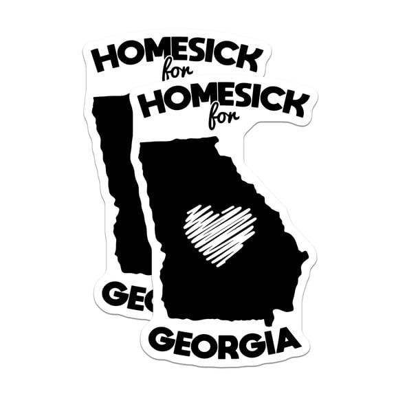 (2 Pack) Homesick Georgia Magnets - State Pride Decor - Georgia Lover Souvenir - 5" On Longest Side - Premium Magnet - for Cars, Refrigerators, Toolboxes, Lockers - Made in USA - MAG17289