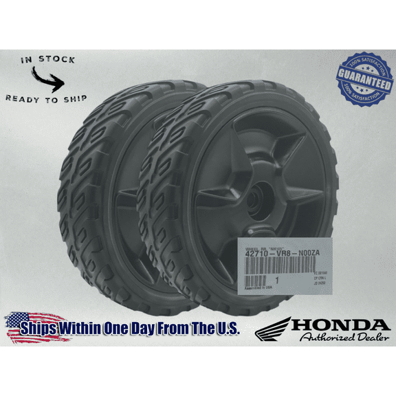 2 Pack Honda OEM HRN216 REAR WHEELS WITH GEARS 42710-VR8-N00ZA