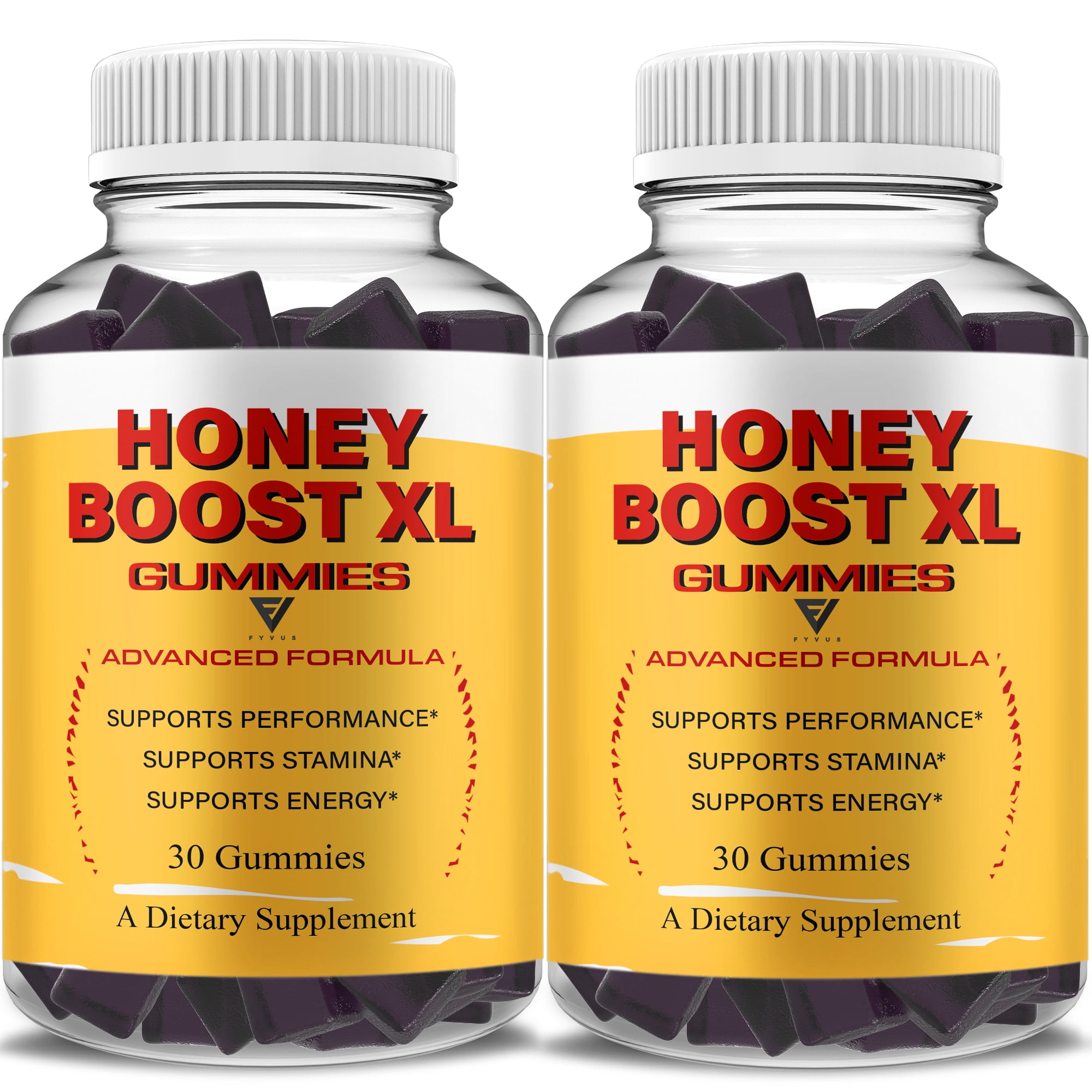 (2 Pack) Honey Boost XL Gummies, Daily Max Performance Shilajit ...