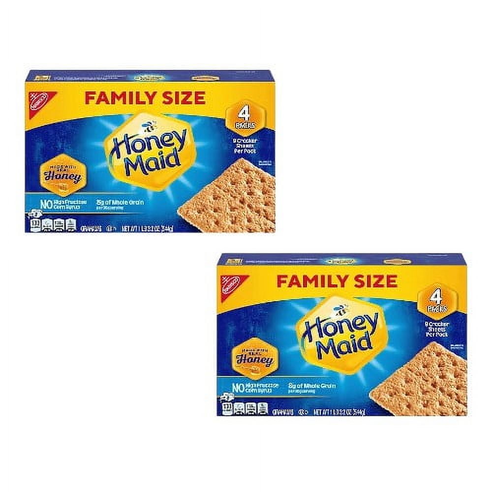 ( 2 Pack ) Honey Maid Grahams, 4 Packs, Family Size, Net 1 LB