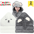 thumbnail image 1 of 2 Pack Hooded Baby Towels - Premium Ultra Soft Organic Baby Bath Towel – Absorbent and Hypoallergenic Towels for Baby Boy Girl, Toddler, Newborn Essentials, 1 of 7