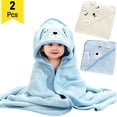 thumbnail image 1 of 2 Pack Hooded Baby Towels - Premium Ultra Soft Organic Baby Bath Towel – Absorbent and Hypoallergenic Towels for Baby Boy Girl, Toddler, Newborn Essentials, 1 of 6