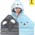 thumbnail image 1 of 2 Pack Hooded Baby Towels - Premium Ultra Soft Organic Baby Bath Towel – Absorbent and Hypoallergenic Towels for Baby Boy Girl, Toddler, Newborn Essentials, 1 of 7