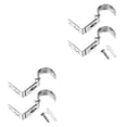 thumbnail image 1 of 2 Pack Hooks Curtain Rod Bracket Modern Style Curtain Rod Holders 8.8x6cm Silver, 1 of 8