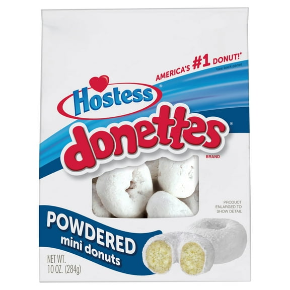 Pack of 2 - Hostess Donettes Powdered Bagged, 10 Ounce Packaging May Vary