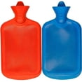 thumbnail image 1 of (2 Pack) Hot Water Bottles, 2 Liters/ 68oz Natural Rubber -BPA Free- Durable Large Hot Water Bag for Hot Compress and Heat Therapy, Pain Relief Heating Pad, Random Colors, 1 of 5