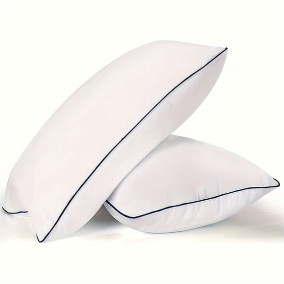 2-Pack Hotel Pillow 5-Star Hypoallergenic Polyester Machine Washable, Non-Collapse Deep Sleep Neck Support