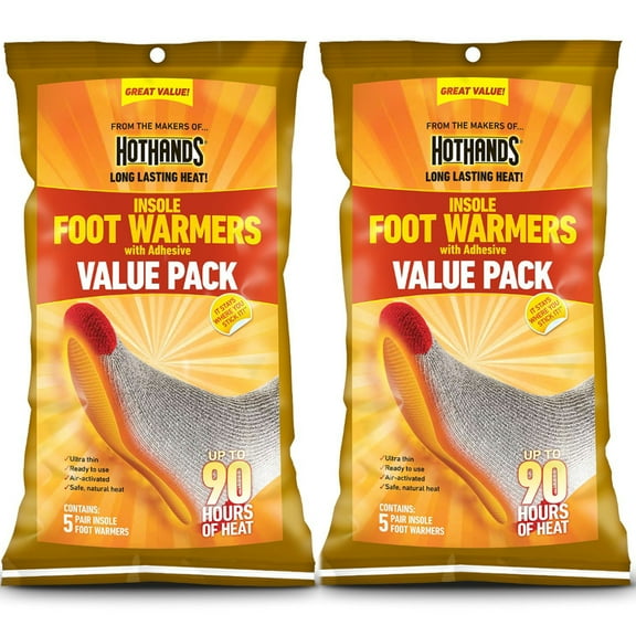 2 Pack Hothands Insole Foot Warmer 5 pair Each Value Pack
