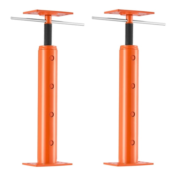 2 Pack House Floor Jacks 19-36 Inch Height 18000 lbs Max Load Adjustable Support Beam Basement Jack Post Pole Leveling Lift Steel Telescoping Post Temporary Support