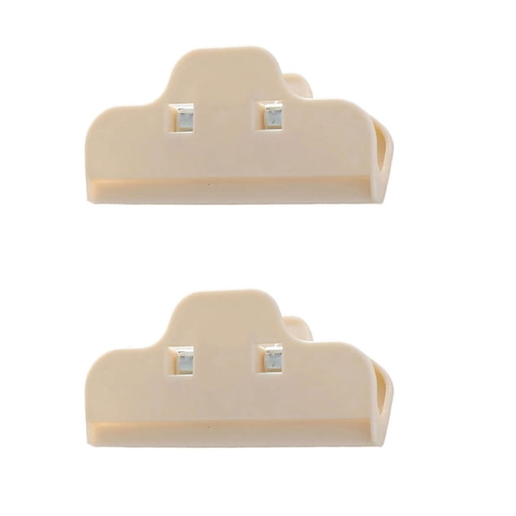 2-Pack Household Food Sealing Clips - ABS Plastic Snack Bag Clips, Reusable for Chips, Coffee, Pet Food, Kitchen and Pantry Organization(Beige)
