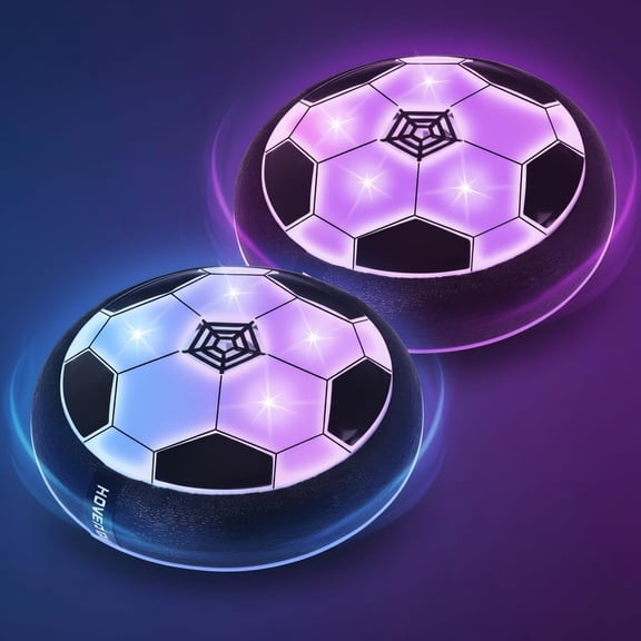 2 Pack Hover Soccer Ball Toys Gifts for 5, 6,7, 8-12 Year Old Boys, Indoor Boys Toys Age 6-8, Light-Up Soccer Ball Games for Kids 4-6, Ideal Christmas Birthday Sports Gifts for Kids