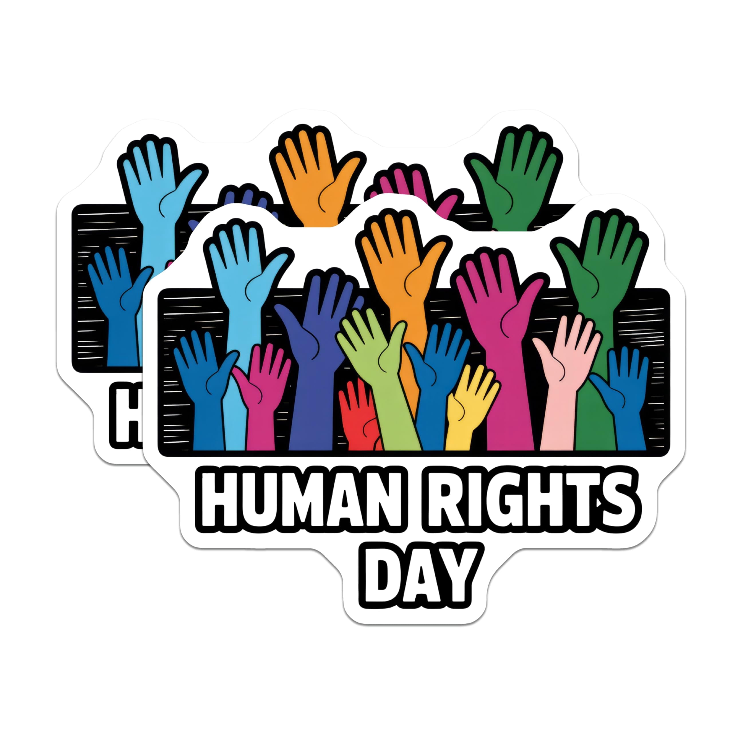 (2 Pack) Human Rights Day Stickers - Equality Stickers - Justice Decals ...